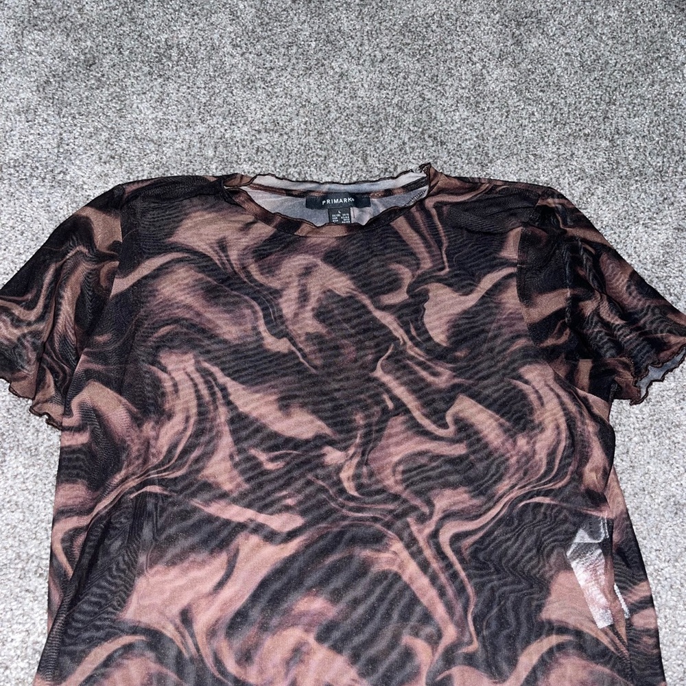 Zara Sheer Swirl Pattern Top